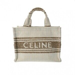 Celine Cabas Thais Tobacco Tan Canvas Handbag